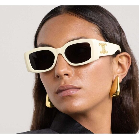 NEW CELINE SUNGLASSES IVORY GREY WOMEN EYEWEAR CELINE